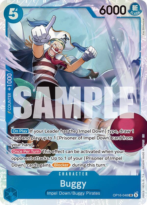 Buggy (048) SR The Time of Battle OP16-048 NM (Back)