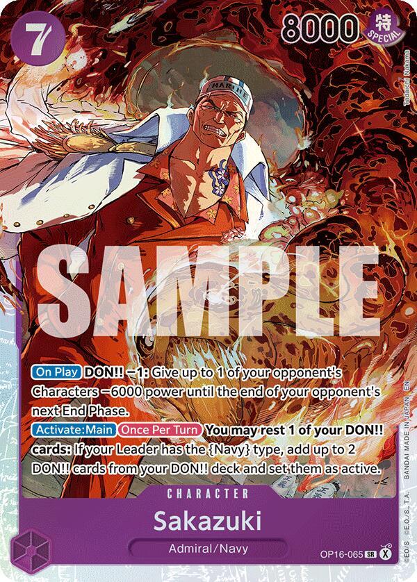 Sakazuki SR The Time of Battle OP16-065 NM (Back)