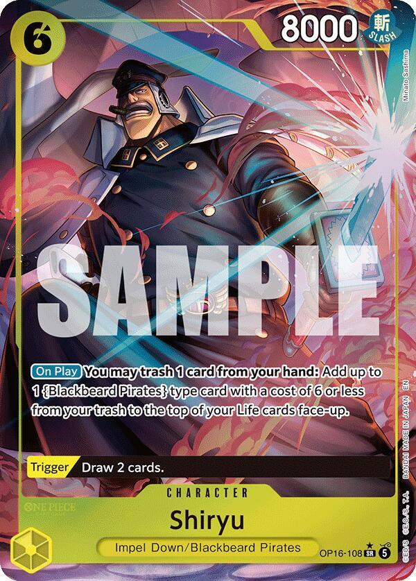 Shiryu (Full Art) SR The Time of Battle OP16-108 NM (Back)