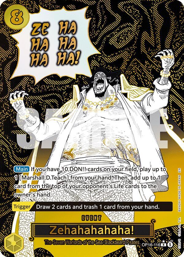 Zehahahahaha! (Alternate Art) R The Time of Battle OP16-116 NM (Back)