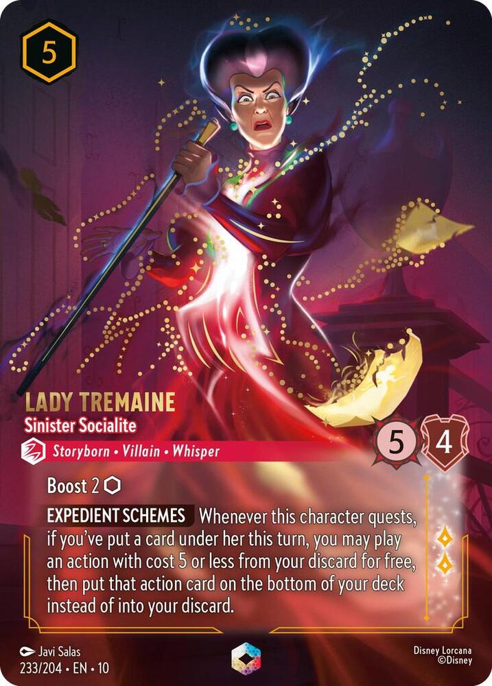 Lady Tremaine - Sinister Socialite (Enchanted) 233/204 - Disney Lorcana